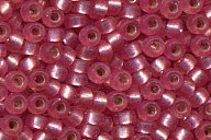 15-1627 Dyed Semi-matte Silver Lined L/Cranberry - Click Image to Close